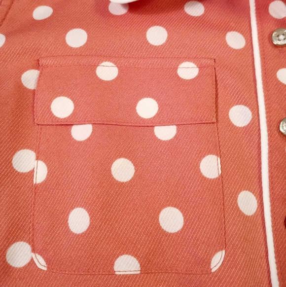 Tommy Hilfiger Coral And White Polka Dot Shirt Dress Size 10 NWT - Picture 7 of 9